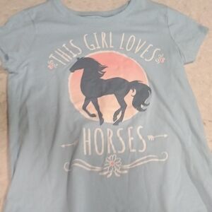 Place Blue Horse Graphic Short Sleeve Tee